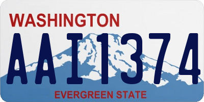 WA license plate AAI1374