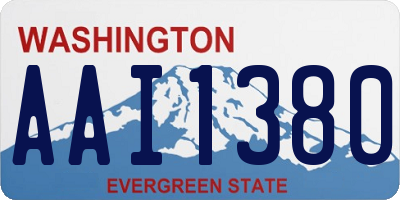 WA license plate AAI1380
