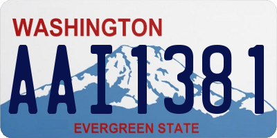 WA license plate AAI1381