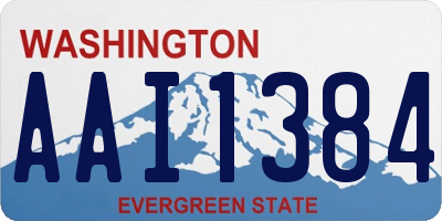 WA license plate AAI1384