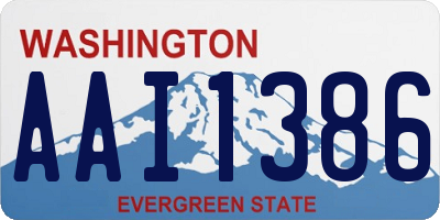 WA license plate AAI1386