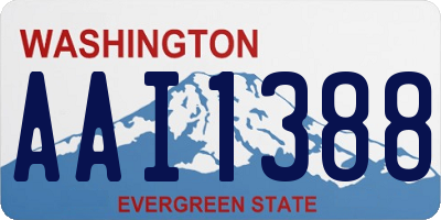 WA license plate AAI1388