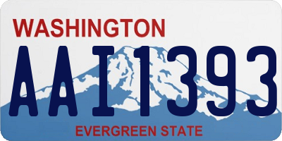 WA license plate AAI1393