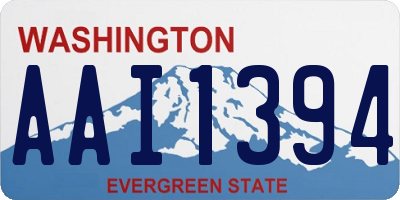 WA license plate AAI1394