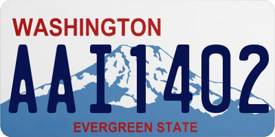 WA license plate AAI1402