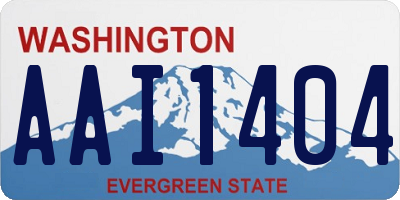 WA license plate AAI1404