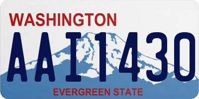 WA license plate AAI1430