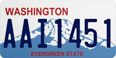 WA license plate AAI1451