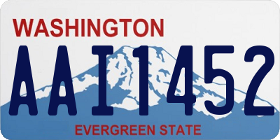 WA license plate AAI1452