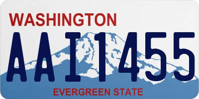 WA license plate AAI1455