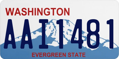 WA license plate AAI1481