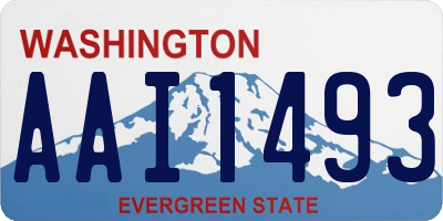WA license plate AAI1493