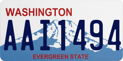 WA license plate AAI1494