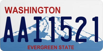 WA license plate AAI1521