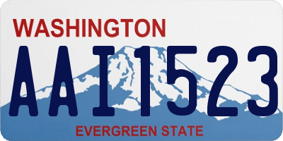 WA license plate AAI1523