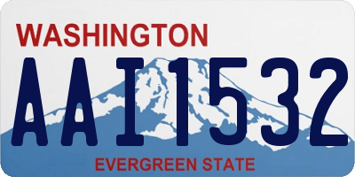 WA license plate AAI1532