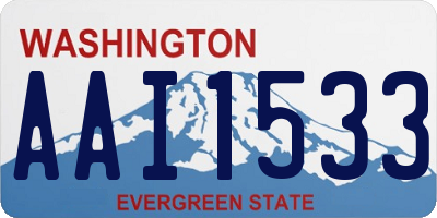 WA license plate AAI1533