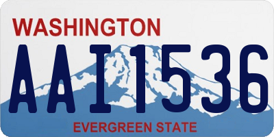 WA license plate AAI1536