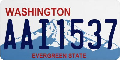 WA license plate AAI1537