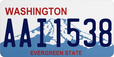 WA license plate AAI1538
