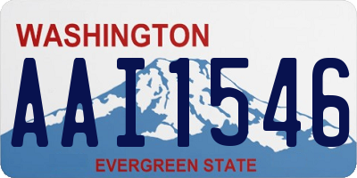 WA license plate AAI1546