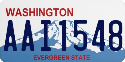 WA license plate AAI1548