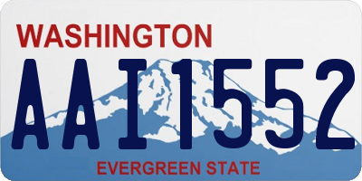 WA license plate AAI1552