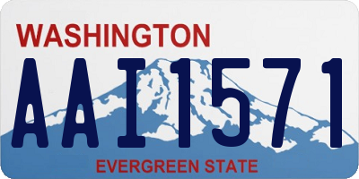 WA license plate AAI1571