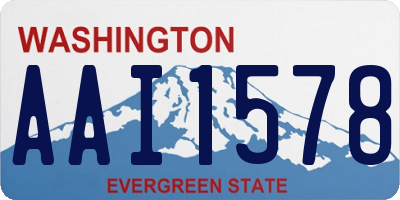 WA license plate AAI1578