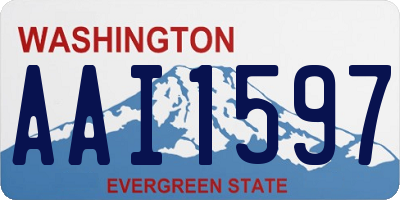 WA license plate AAI1597