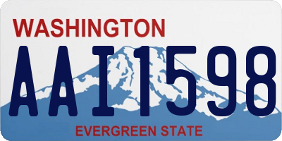 WA license plate AAI1598