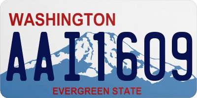 WA license plate AAI1609