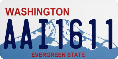 WA license plate AAI1611