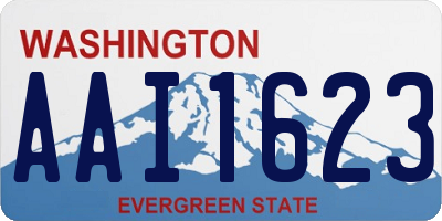 WA license plate AAI1623