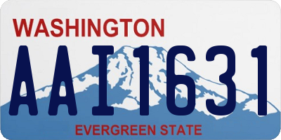 WA license plate AAI1631