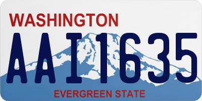 WA license plate AAI1635