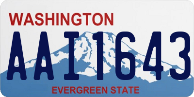 WA license plate AAI1643