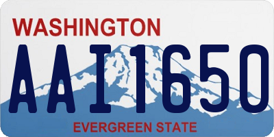 WA license plate AAI1650