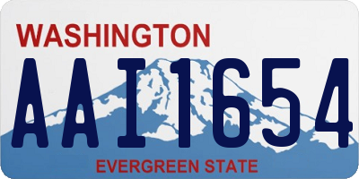 WA license plate AAI1654