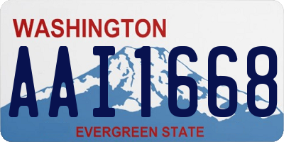 WA license plate AAI1668
