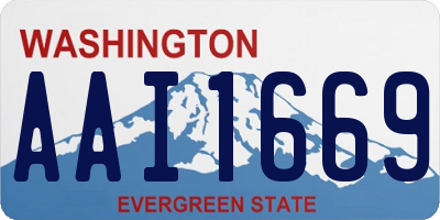 WA license plate AAI1669