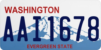 WA license plate AAI1678