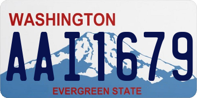 WA license plate AAI1679
