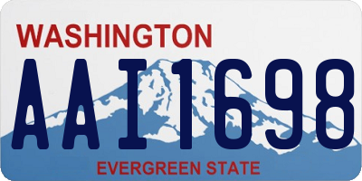WA license plate AAI1698