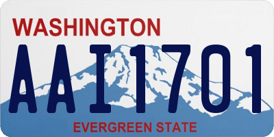WA license plate AAI1701
