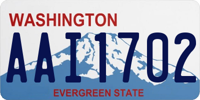 WA license plate AAI1702