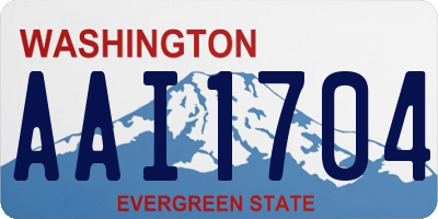 WA license plate AAI1704