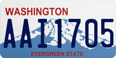WA license plate AAI1705