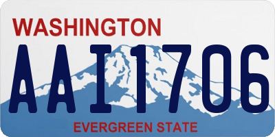 WA license plate AAI1706