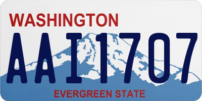 WA license plate AAI1707